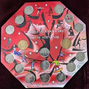 Canadian Olympic Commemorative Coin Set In Original Display